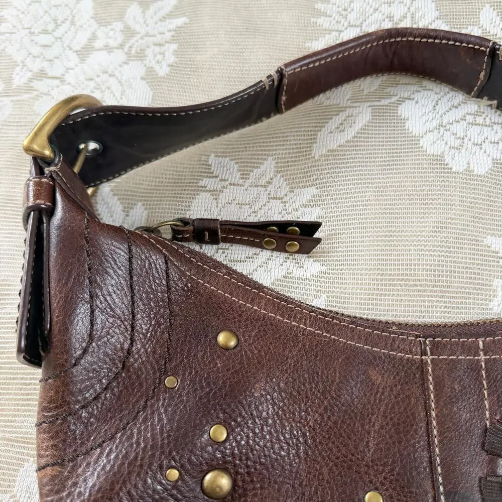 Vintage Coach Leather Hobo Shoulder Bag